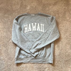 MAHINA crewneck - soft, cute, and comfortable. Hawaii print on the front.